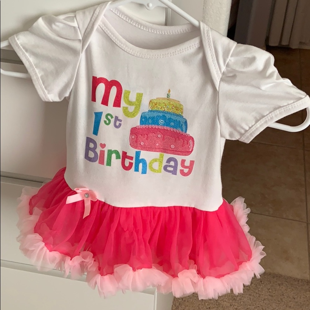 RESERVED First birthday complete outfit (12mos)